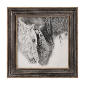  Custom Black And White Horses Print