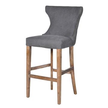 Pavilion Chic Bar Stool in Stone-Wash Grey