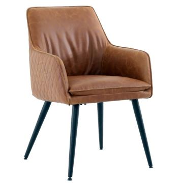 Oliver Arm Dining Chair in Tan