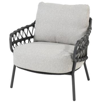 Calpi Low Dining Chair Anthracite with 2 cushions