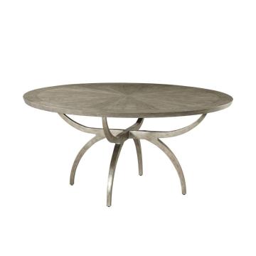 Large Round Dining Table Lagan in Grey Echo Oak