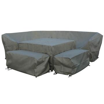 Curved Corner Sofa Set Covers - Khaki