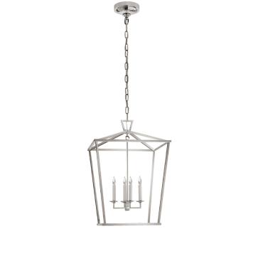 Darlana Medium Lantern | Polished Nickel