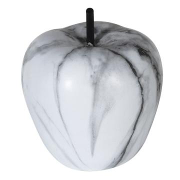 Apple Ornament in Black & White Marble Effect