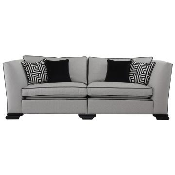 Hermitage Grand Split Sofa in Cristalle Noir