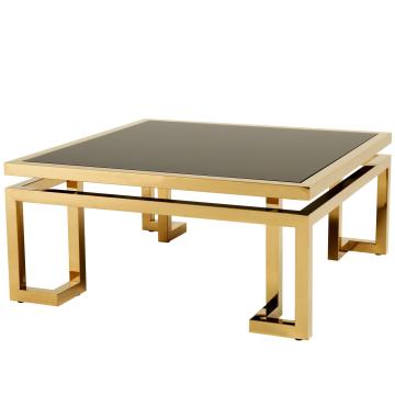 Eichholtz Coffee Table Palmer - Gold Finish | Black Glass