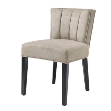 Eichholtz Dining Chair Windhaven Upholstered in Beige Velvet