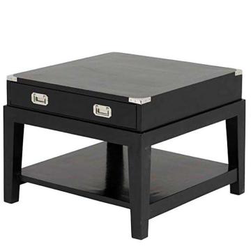 Eichholtz Side Table Military - Black Finish | Nickel Finish