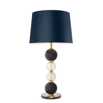 Eichholtz Table Lamp Fresco with Velvet Blue Shade