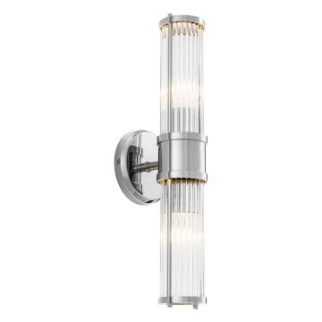 Eichholtz Wall Light Claridges Double - Nickel Finish