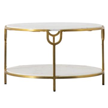 Huntington White Marble Coffee Table