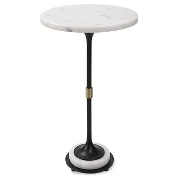  Sentry White Marble Accent Table