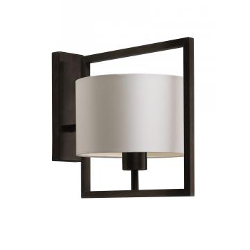 Heathfield Wall Light Conniston Oiled Bronze with Ivory Satin Shade