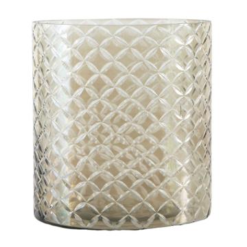 Easton Smoke Glass Hurricane Candle Holder