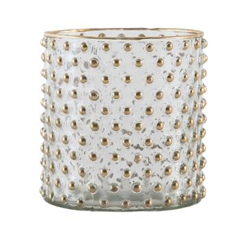 Gold Spotty Tealight Holder