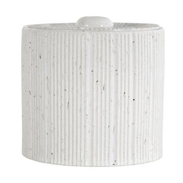 Chloe Large White Glaze Jar with Lid