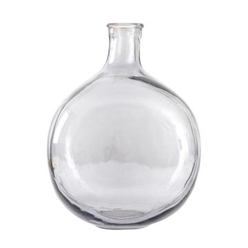 Kamari Grey Glass Bottle Vase Medium