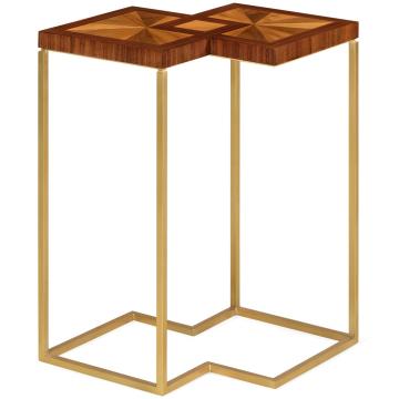 Side Table Double Diamond Bookmatched