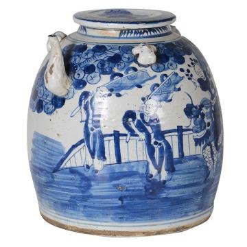 Pavilion Chic Decorative Kettle Pot Blue & White Chinoiserie