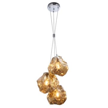 Mineral Triple Glass Pendant Light Bronze