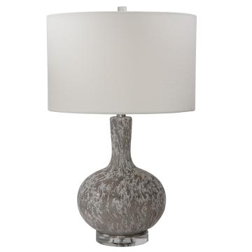  Turbulence Distressed White Table Lamp