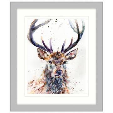 Majestic Stag Framed Print by Lisa Jayne Holmes