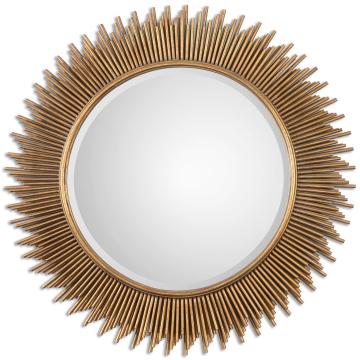  Marlo Round Gold Mirror