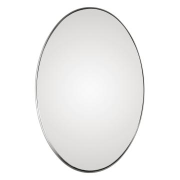  Pursley Brushed Nickel Oval Mirror