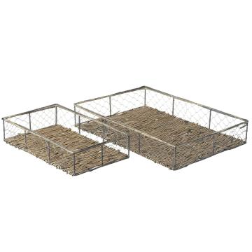 Trays Borneo Willow Set of 2