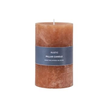 Pillar Candle Rustic Amber Small  