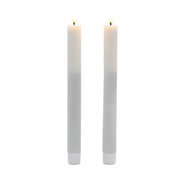 LED Dinner Candle White Set of 2