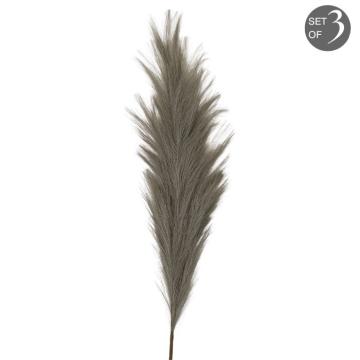 Feathered Stem Grey Large Set of 3