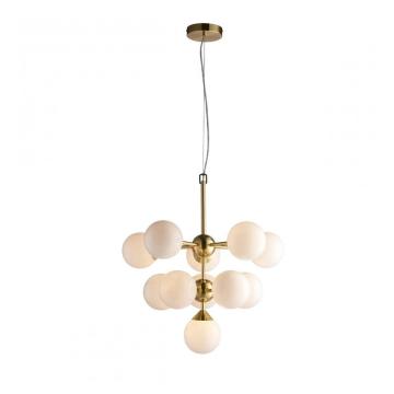 Chandelier Bowman Spheres Brushed Gold