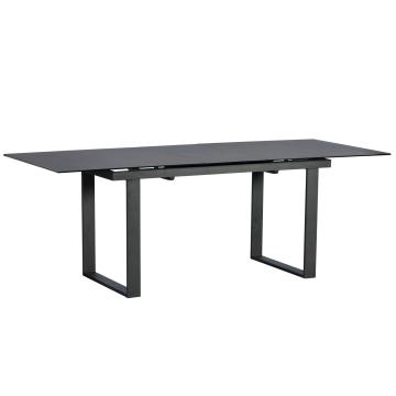 Pavilion Chic Extendable Dining Table - Dark Grey Ceramic 