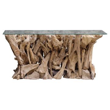 Teak Root Console Table