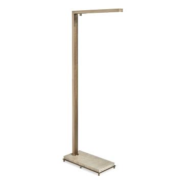 Illume Floor Lamp - Travertine/Brass