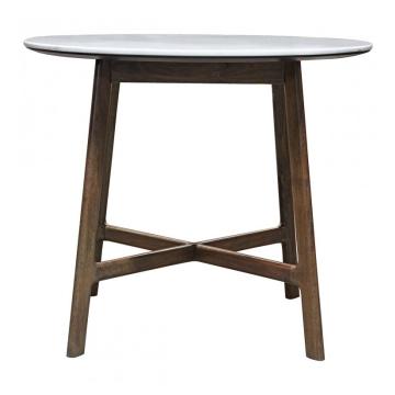 *Table* Round Dining Table Plaza with Marble Top