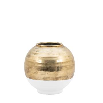 Gild Vase Small White & Gold