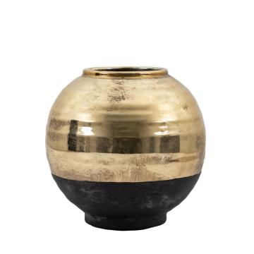 Gild Vase Small Black & Gold