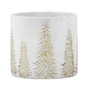 Woodland Planter White & Gold - Small