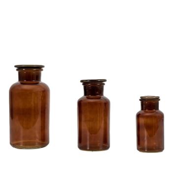 Apotik Jar Brown Set of 3