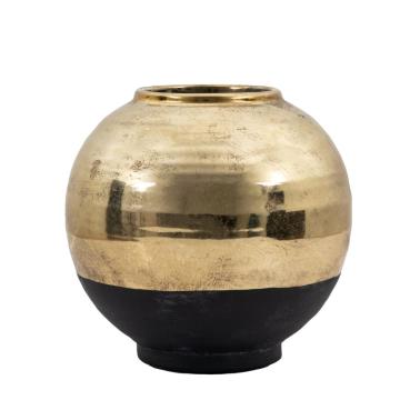 Gild Vase Large Black & Gold