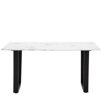 Enzo Dining Table White Marble Effect