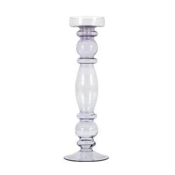 Jewel Candlestick Large Grey