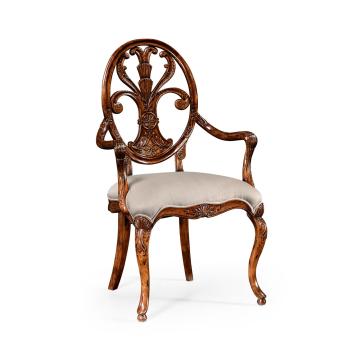 Dining Armchair Sheraton in Walnut - Mazo