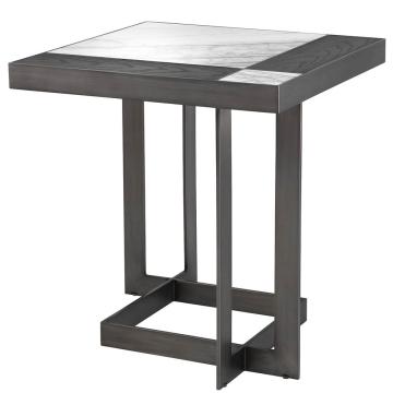 *Table* Eichholtz Side Table Hermoza mocha crown oak veneer bronze