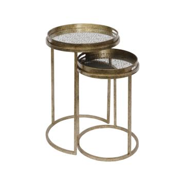 Nesting Side Tables Vienna with Diamond Pattern