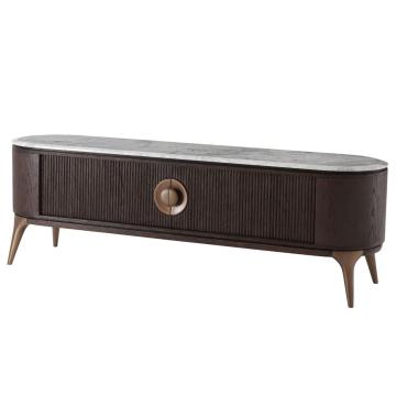 Arena Marble Media Cabinet in Cigar Club