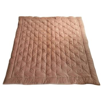 Cosy Blush Pink Velvet Bedspread