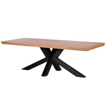 Pavilion Chic Dining Table Hoxton in Oak with Industrial Leg